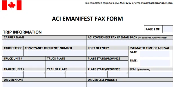 Easy To Understand eManifest Fax Forms