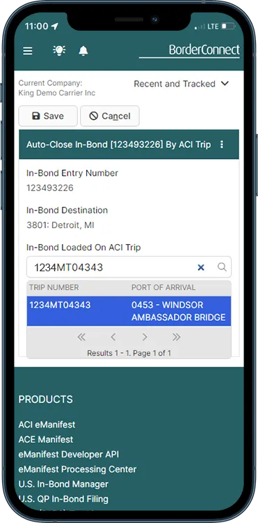 Auto Close In-Bonds With ACI eManifest